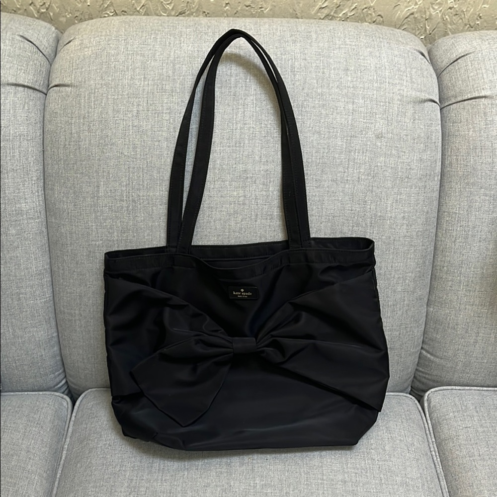Kate Spade Black Tote with Bow Detail
